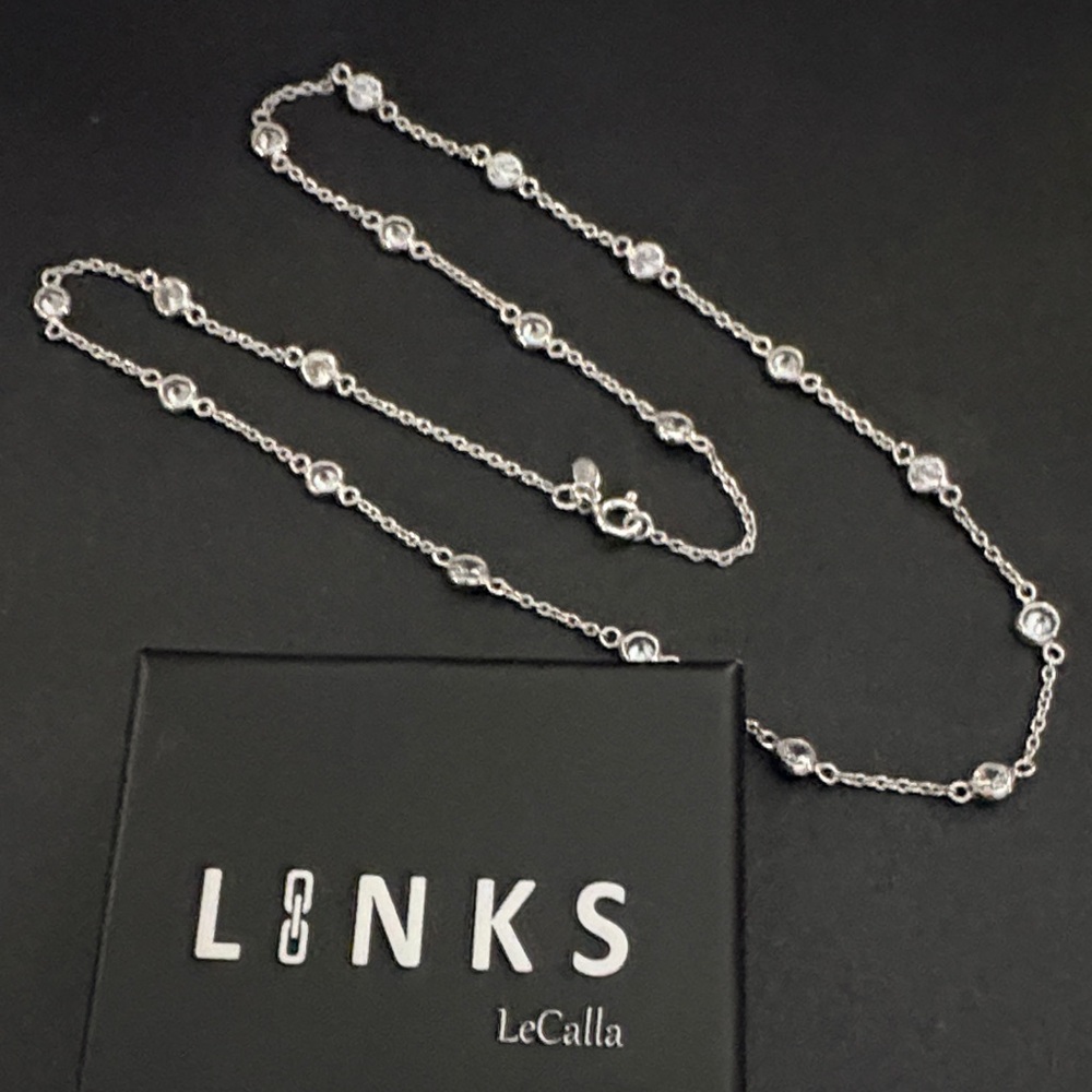 Links Le Calla 925 Silver Necklace with Crystal Accents